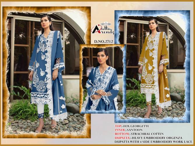 Atta Trendz 2712 Designer Fancy Wear Top And Pant With Dupatta Collection